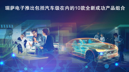 瑞薩電子發(fā)布10款全新汽車級成功產(chǎn)品組合，引領技術創(chuàng)新潮流
